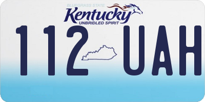 KY license plate 112UAH