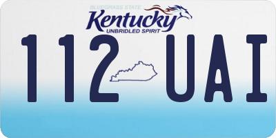 KY license plate 112UAI
