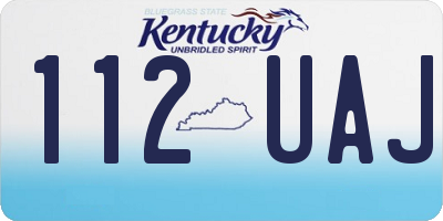 KY license plate 112UAJ