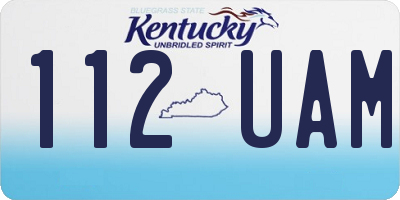 KY license plate 112UAM