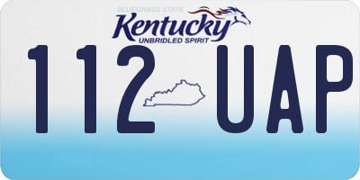 KY license plate 112UAP