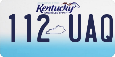 KY license plate 112UAQ