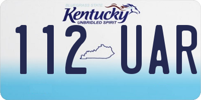 KY license plate 112UAR