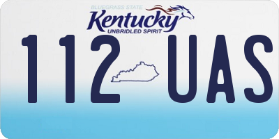 KY license plate 112UAS