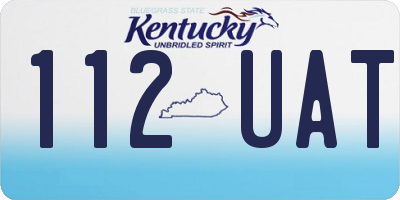 KY license plate 112UAT