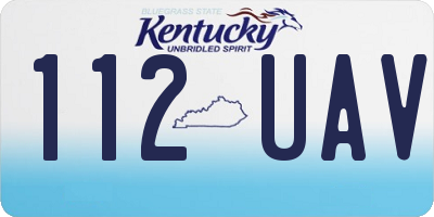 KY license plate 112UAV