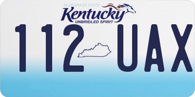 KY license plate 112UAX