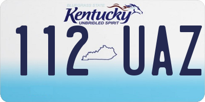 KY license plate 112UAZ