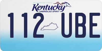 KY license plate 112UBE