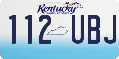 KY license plate 112UBJ