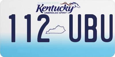 KY license plate 112UBU