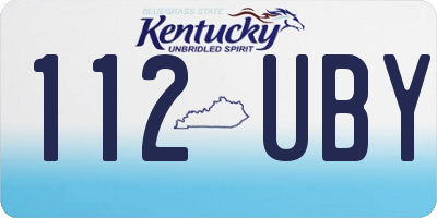 KY license plate 112UBY
