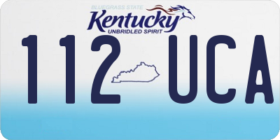 KY license plate 112UCA