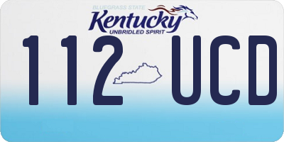 KY license plate 112UCD