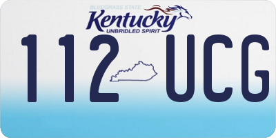 KY license plate 112UCG