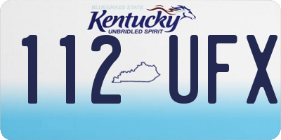 KY license plate 112UFX