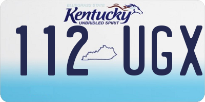 KY license plate 112UGX