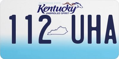 KY license plate 112UHA