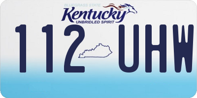 KY license plate 112UHW