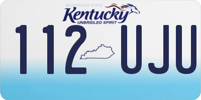 KY license plate 112UJU