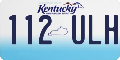 KY license plate 112ULH