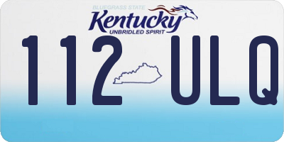 KY license plate 112ULQ
