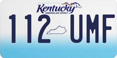 KY license plate 112UMF
