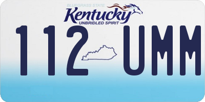 KY license plate 112UMM