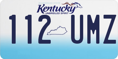 KY license plate 112UMZ