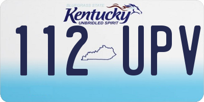 KY license plate 112UPV