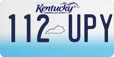KY license plate 112UPY