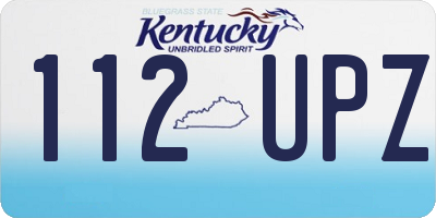 KY license plate 112UPZ
