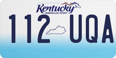 KY license plate 112UQA