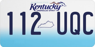 KY license plate 112UQC
