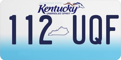 KY license plate 112UQF