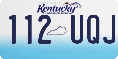 KY license plate 112UQJ