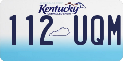 KY license plate 112UQM