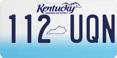 KY license plate 112UQN