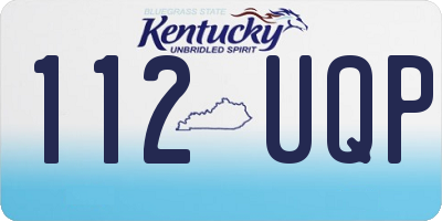 KY license plate 112UQP