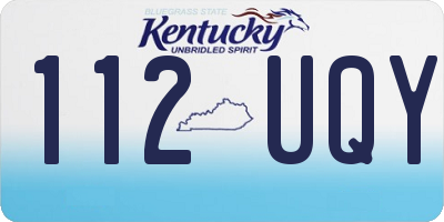 KY license plate 112UQY
