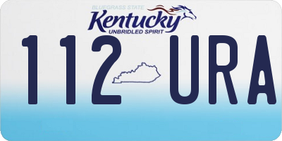 KY license plate 112URA