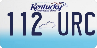 KY license plate 112URC
