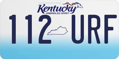 KY license plate 112URF