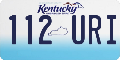 KY license plate 112URI