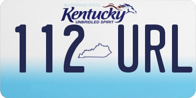KY license plate 112URL