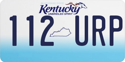 KY license plate 112URP