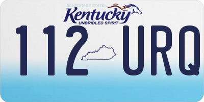 KY license plate 112URQ