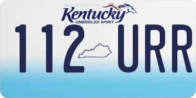KY license plate 112URR