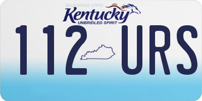 KY license plate 112URS
