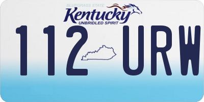 KY license plate 112URW